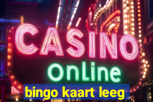 bingo kaart leeg