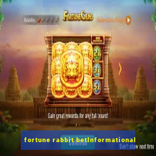 fortune rabbit betInformational