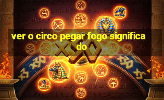 ver o circo pegar fogo significado