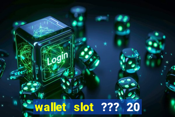 wallet slot ??? 20 ??? 100