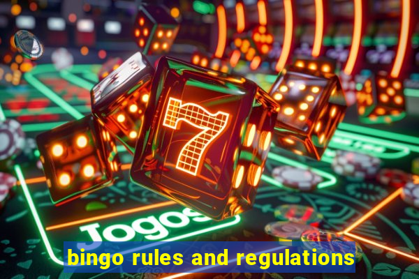 bingo rules and regulations