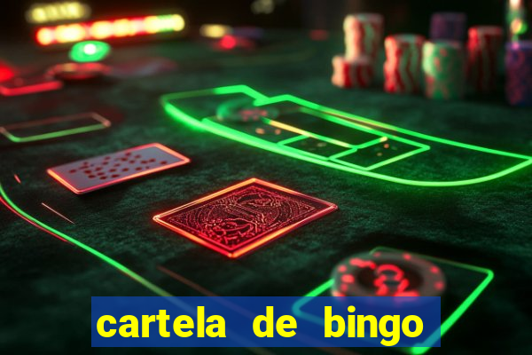 cartela de bingo da sorte