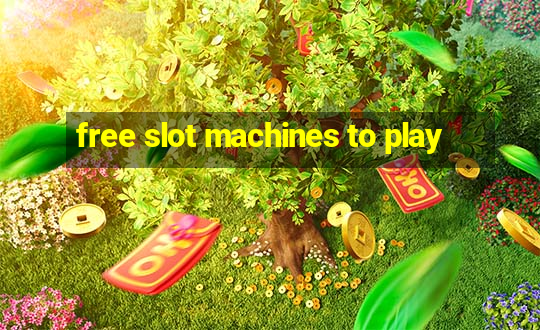 free slot machines to play