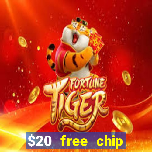 $20 free chip offered by desert nights casino