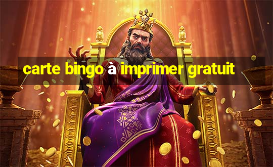 carte bingo à imprimer gratuit