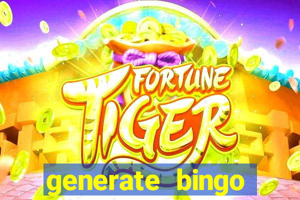 generate bingo cards with pictures