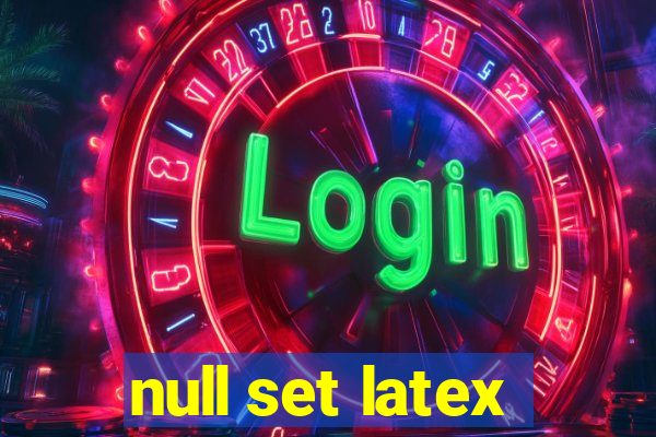 null set latex