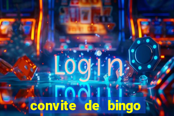 convite de bingo para editar