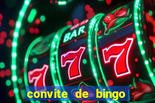 convite de bingo para editar