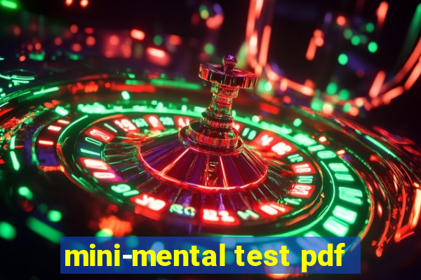 mini-mental test pdf