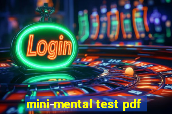 mini-mental test pdf