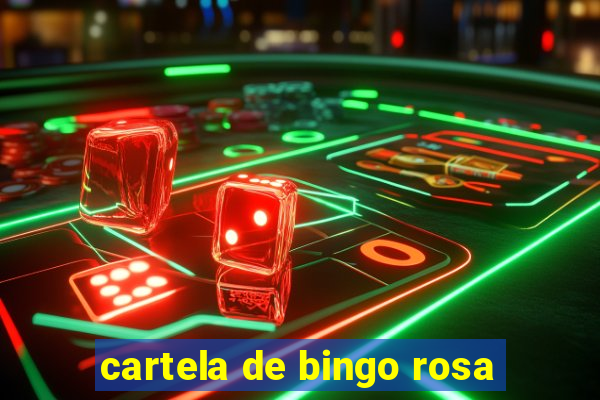 cartela de bingo rosa