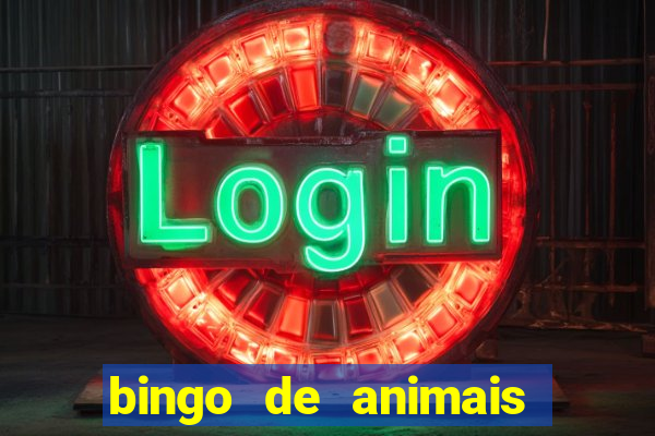 bingo de animais para educa??o infantil