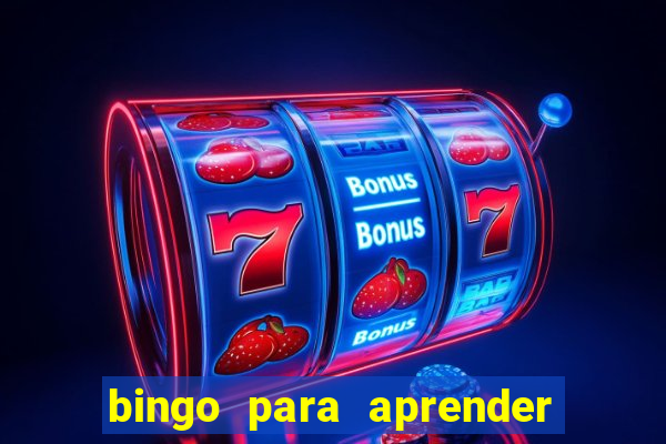 bingo para aprender a leer