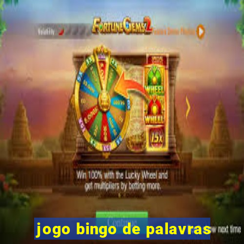 jogo bingo de palavras