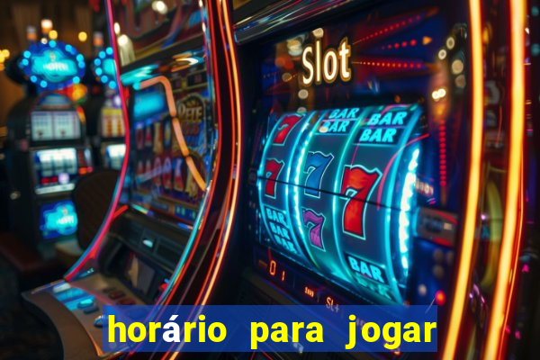 horário para jogar fortune tiger hoje