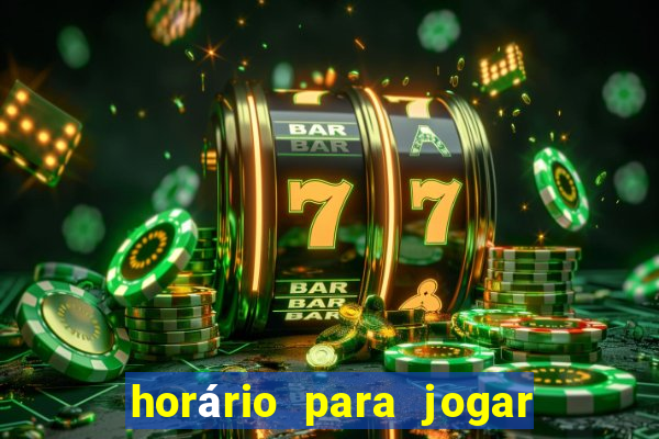 horário para jogar fortune tiger hoje