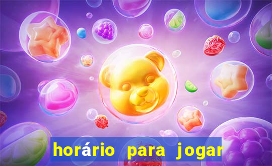 horário para jogar fortune tiger hoje