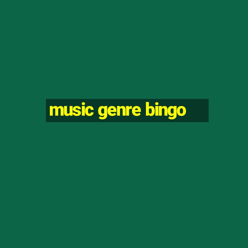 music genre bingo