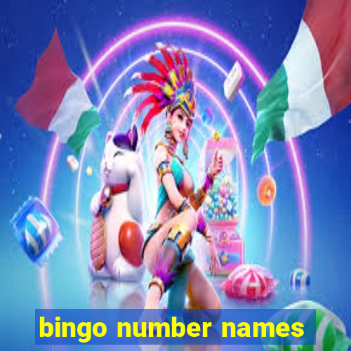 bingo number names