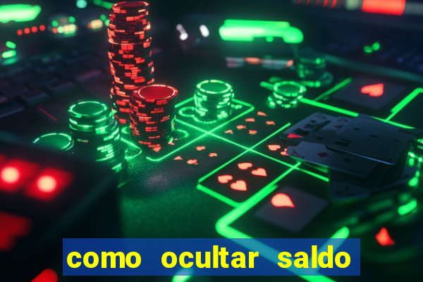 como ocultar saldo na betfair