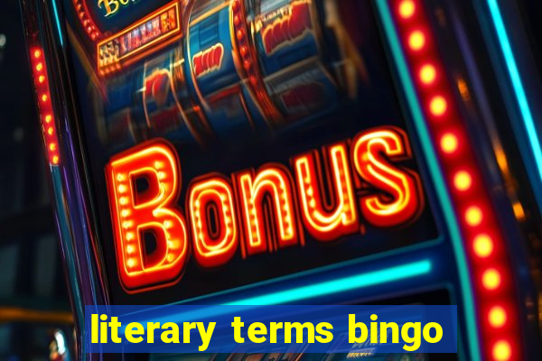 literary terms bingo