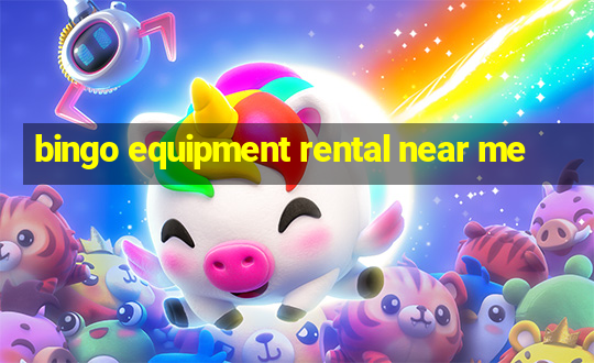 bingo equipment rental near me