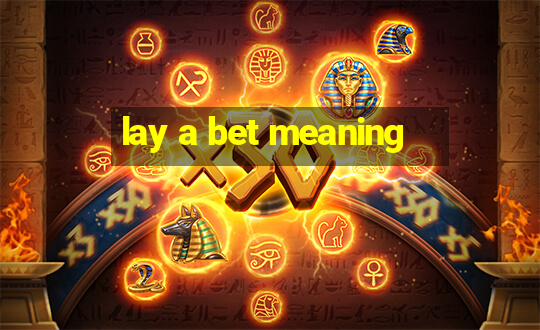 lay a bet meaning