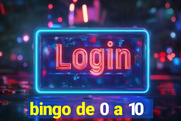 bingo de 0 a 10