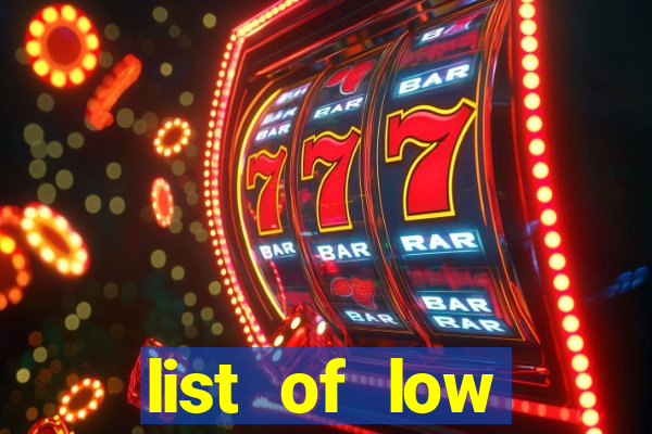 list of low variance slot machines