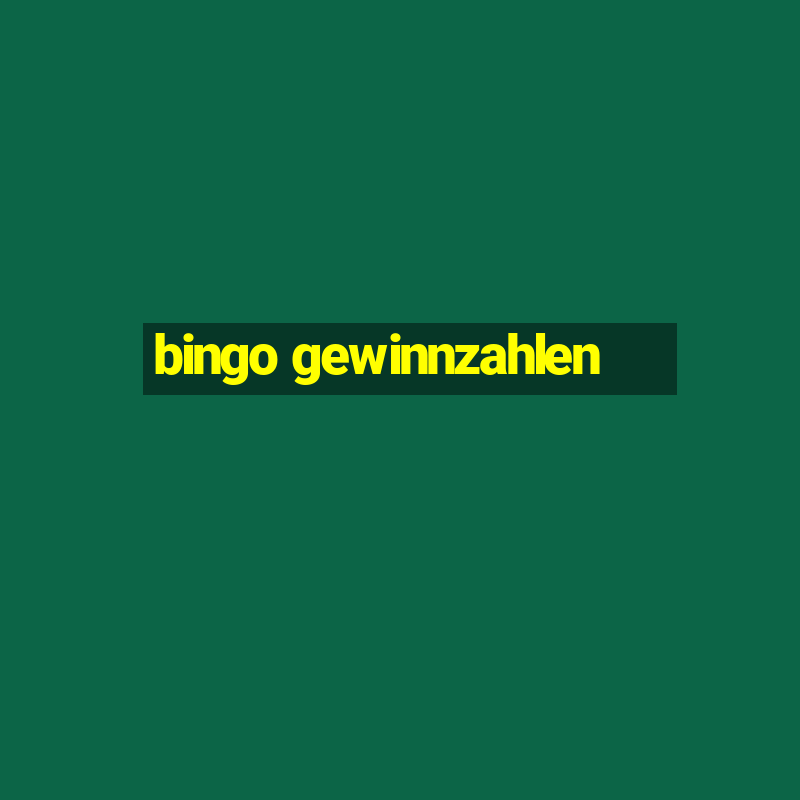 bingo gewinnzahlen