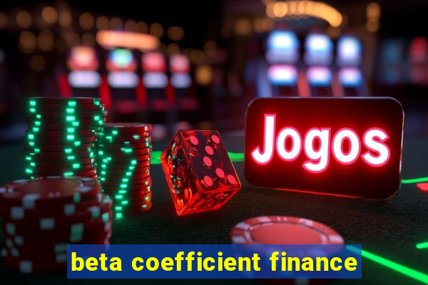 beta coefficient finance