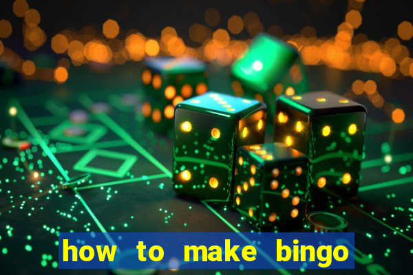 how to make bingo cards in excel