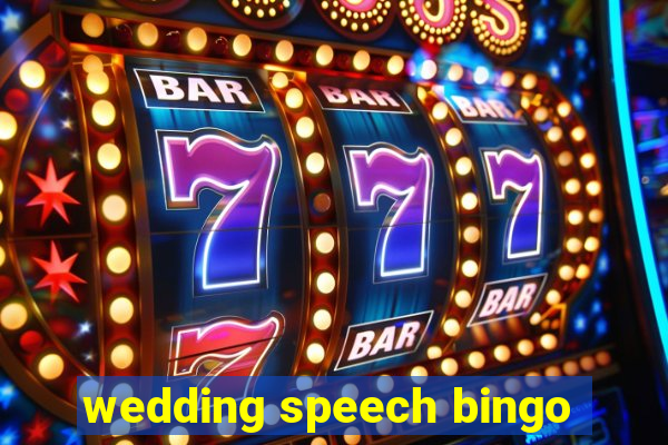 wedding speech bingo