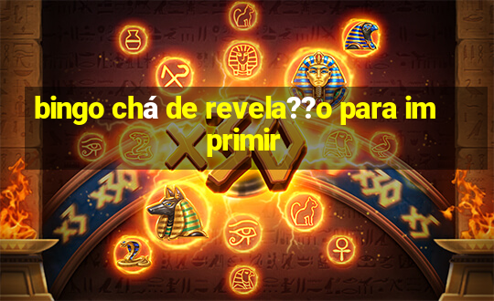 bingo chá de revela??o para imprimir