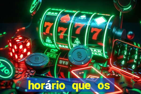 horário que os slots pagam