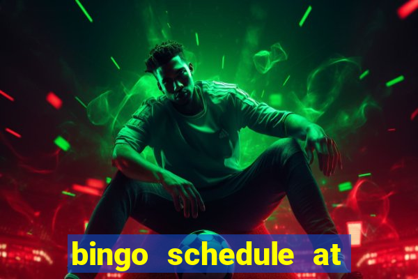 bingo schedule at mohegan sun