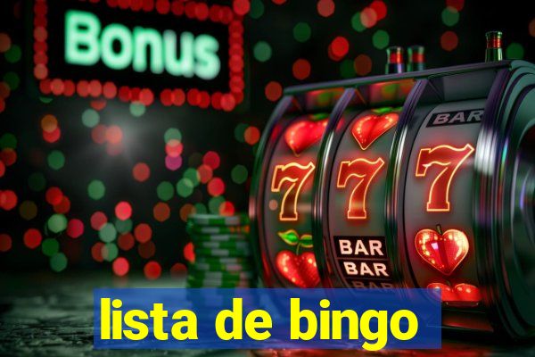 lista de bingo