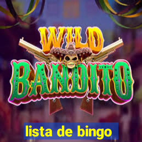 lista de bingo