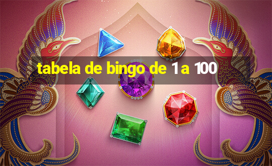 tabela de bingo de 1 a 100