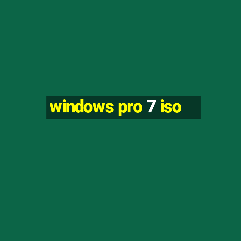 windows pro 7 iso