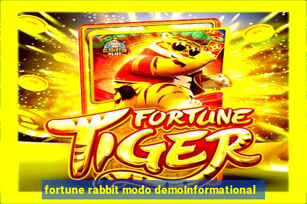 fortune rabbit modo demoInformational