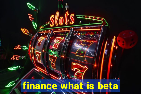 finance what is beta