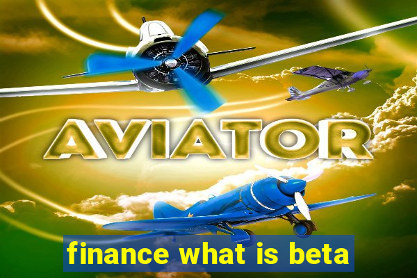 finance what is beta