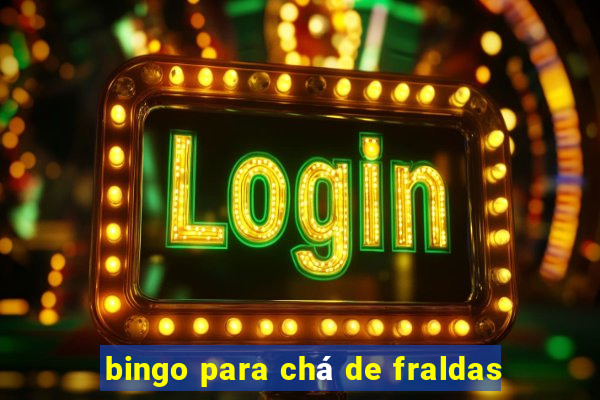 bingo para chá de fraldas