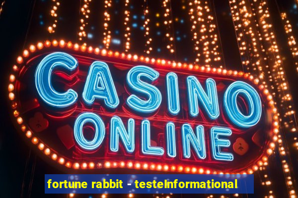 fortune rabbit - testeInformational