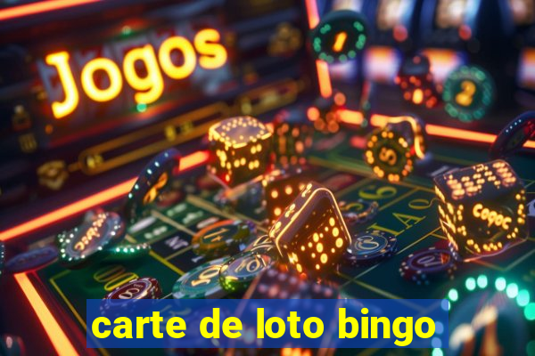 carte de loto bingo