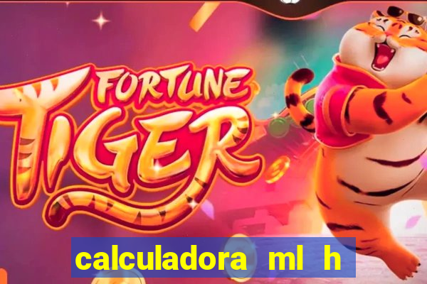 calculadora ml h para mcg kg min