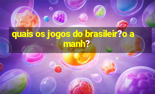 quais os jogos do brasileir?o amanh?