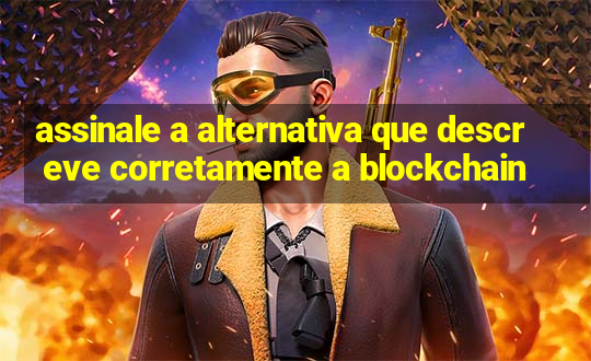 assinale a alternativa que descreve corretamente a blockchain